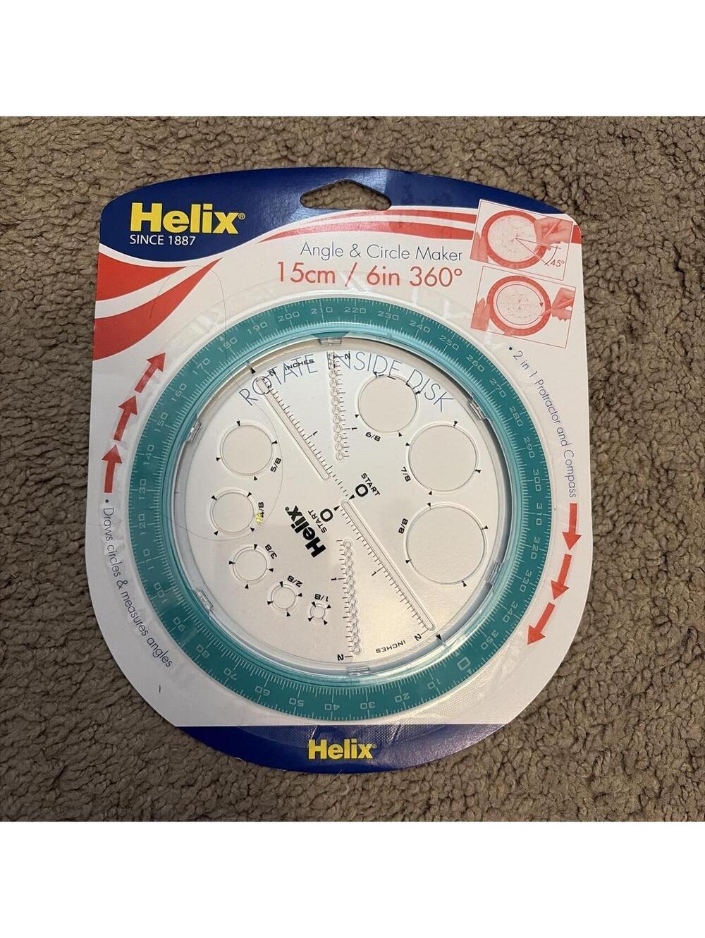 Helix Angle & Circle Maker 15cm / 6in 360ยฐ